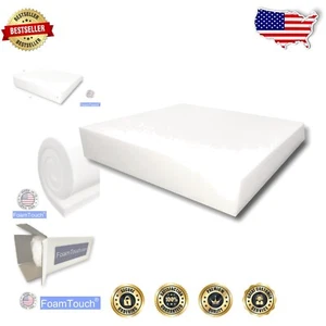 44LB Compression Foam Seat Cushion 6" Thick - Perfect for Upholstery Projects - Picture 1 of 9