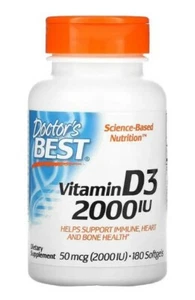DOCTOR'S BEST VITAMINA D3, 2.000 UI, 180 CÁPSULAS BLANDAS - Imagen 1 de 2
