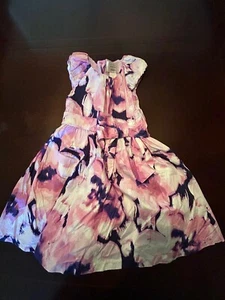 GYMBOREE EGG HUNT FLORAL BOW EASTER HOLIDAY DRESS SZ 6 - Picture 1 of 2