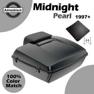 Fit 97+ Harley Touring/Softail MIDNIGHT PEARL Rushmore Chopped Tour Pack Pad - Picture 1 of 13