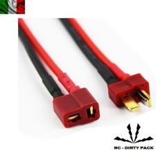 CONNETTORE T PLUG CAVO 10 12 AWG SILICONE WIRE LIPO NIMH NICD RC AUTO