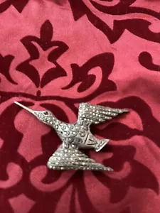 Broche prendedor marcado de colección ~ colibrí volador de marcasita de plata esterlina 925 - Imagen 1 de 11