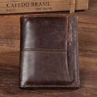 Vintage Men's Real Genuine Leather Cowhide Wallet Bifold Coin Purse Card Holder