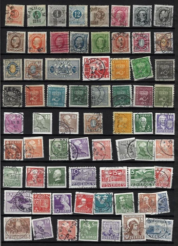 SWEDEN & AREA 1880 1960 COLLECTION OF 250 PLUS USED MINT INCLUDES NORWAY & DENMA Cover