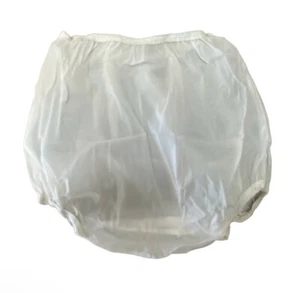Nikky Vintage Baby Pilchers Plastic Pants Sz 21-27lb White One Pair New Unused - Picture 1 of 7