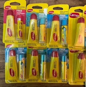 20 NIOP 7 Carmex Cupcake Batter & 4 Winter mint  & 1 Strawberry & 8 Classic  Lip - Picture 1 of 8