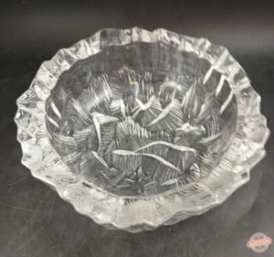 Hoya Crystal Japan 'Iceberg' Round Bowl, 3 lb, 7.5" dia. x 2.5", c.1970's - Picture 1 of 4