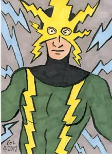 ELECTRO Skizzenkarte von Kor Watkins, Spider-Man - Bild 1 von 1