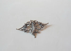 Brosche Engel Putto Silber 925 silver brooch angel - Picture 1 of 9