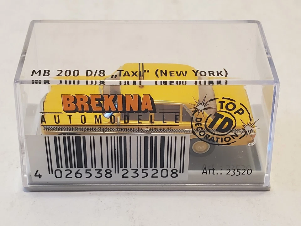 Miniatura Brekina Mercedes Taxi Cabina Nueva York 23520 ~ Nuevo ~ nuestro # t3838 Foto 1 de 4