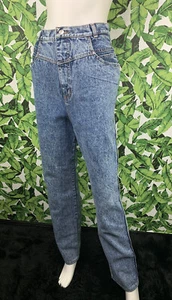 Pantalones de mezclilla vintage años 80 Gitano para mujer talla 10 largos retro lavado ácido cintura alta - Imagen 1 de 7