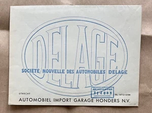 Delage 1938 D8.100 D8.120 D6.70 D1.12 color venta folleto catálogo original - Imagen 1 de 3