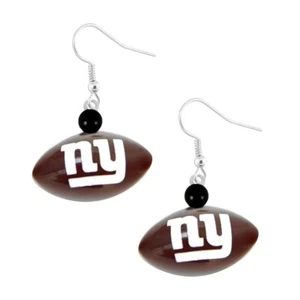 NY New York Giants Mini Football Team Logo Dangle Earrings NFL New - Picture 1 of 1