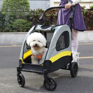 Klein Hundetrolley Hundebuggy klappbar Wagen bis 20 KG für Kleintiere Transport - Bild 1 von 10