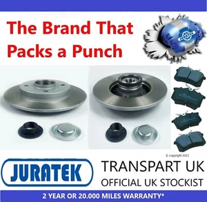 For Citroen DS3 Rear Brake Discs and Pads Bearings ABS Rings Hub Nuts Caps 09-16 - Picture 1 of 3