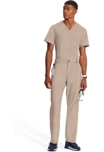 Infinity Scrub Sets for Men - V-Neck Top with Button Zip Fly Straight Leg Pant - Picture 1 of 98