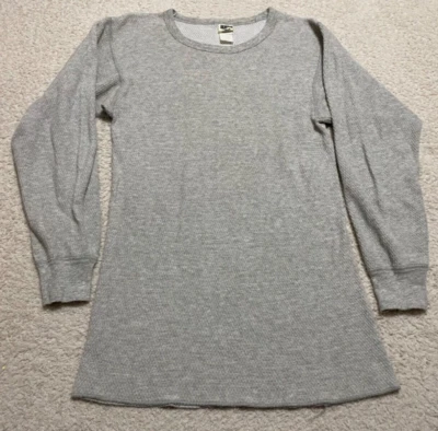 Camisa grande para mujer Skyr gris liso térmica top cuello redondo manga larga Foto 1 de 4
