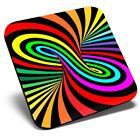 Square Single Coaster - Psychedelic Pattern Hippy  #14644