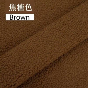 1x1.5M Faux Lamb Wool Fur Sherpa Fleece Fabric Lining DIY Cloth Flutty Warm Red - Picture 1 of 26