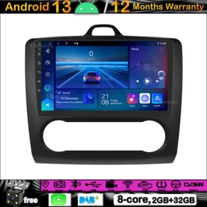 Autoradio estéreo Android 13 9" GPS SAT Navi DAB Carplay para Ford Focus 2004-2011 - Imagen 1 de 12