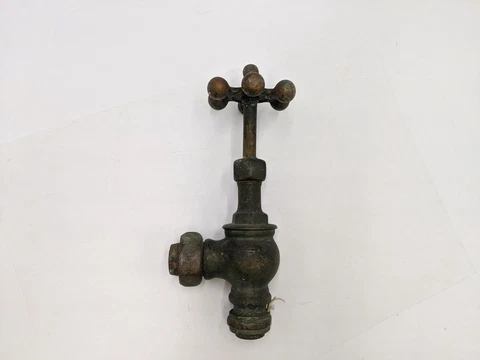Copper Metal Atomic Faucet Handle Spigot Spout Industrial Architectural Salvage Cover