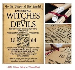 WITCHES & DEVILS... Vintage Style Poster in Tube... British Nostalgia... GIFT - Picture 1 of 1