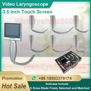 Laringoscopio de video con pantalla táctil de 3,5 pulgadas 6 tamaños cuchillas de metal reutilizables para elegir - Imagen 1 de 17