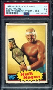 1985 O-PEE-CHEE OPC HULK HOGAN WWF WRESTLING #1 ROOKIE CARD RC PSA 5 - Picture 1 of 1