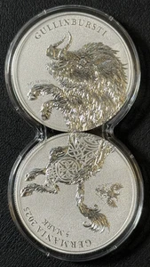 2025 2x1 Oz .9999 Silver Germania Beasts Gullinbursti Coin Dual Infinity Capsule - Picture 1 of 4