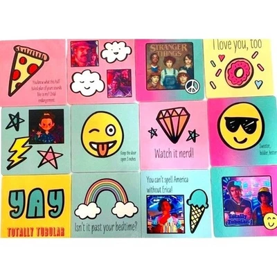Stranger Things Memory card Set 24 Fun Pop Culture Designs Pizza Donut Emoji - Image 1 of 4