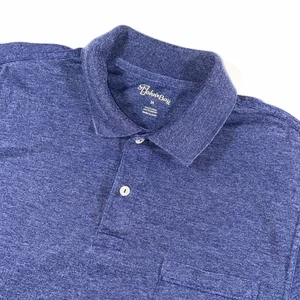 St Johns Bay Herren Poloshirt mittelblau Baumwollmischung Kurzarm - Bild 1 von 6