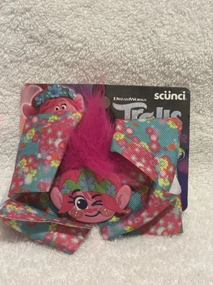Scünci Trolls World Tour Poppy Bow Hair Clip NIP - Image 1 of 4