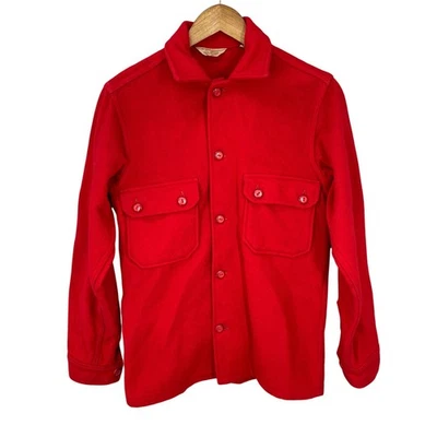 Vintage Boy Scouts of America Official Jacket Youth 70s Wool Shacket Size S Red - Image 1 of 4