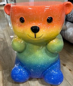 Homegoods stool Colorful/Rainbow Teddy Bear Stool - Ships Next Day!! - Picture 1 of 4
