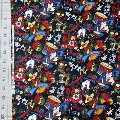 In Santa’s Toyshop Alexander Henry 1994 tela de algodón 1/2 yarda (18 por 44”) nueva Foto 1 de 4