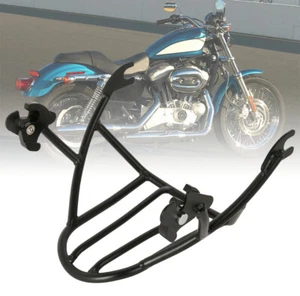 Black Solo Luggage Rack  Fit For Harley Sportster XL 2004-22 - Imagen 1 de 13