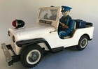 Batterie Blechspielzeug Polizei Auto Police Patrol Jeep T.N Nomura Toy Japan 55