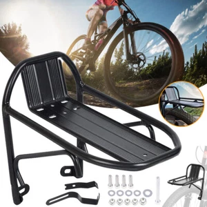 Bicycle Front Rack Bike Pannier Rack Luggage Rack Aluminum MTB Bike Carrier Rack - Picture 1 of 12