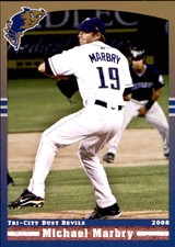 2008 Tri-City Dust Devils Grandstand #16 Michael Marbry Chapel Hill NC Card