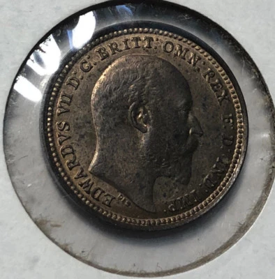 1902 Great Britain King Edward 1/3 Farthing Coin UNC - Image 1 of 2