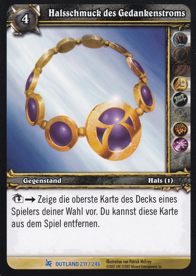 World of Warcraft TCG Outland 211 Halsschmuck des Gedankenstroms Rare NM - Bild 1 von 1