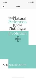 The Natural Sciences Know Nothing Of Evolution NEW - Bild 1 von 1