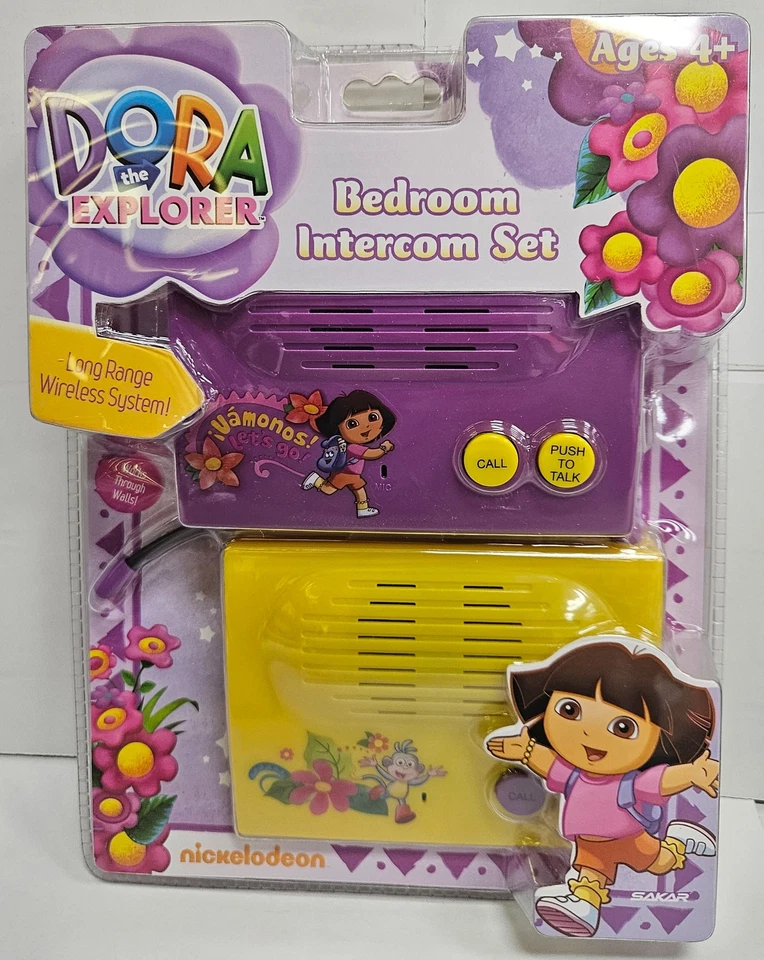 Juego de intercomunicación de dormitorio Dora The Explorer sistema inalámbrico para niñas, niños Foto 1 de 2
