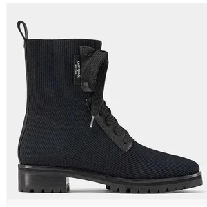 Kate Spade Merigue Black Combat Boots NIB Sz 10 - Picture 1 of 7