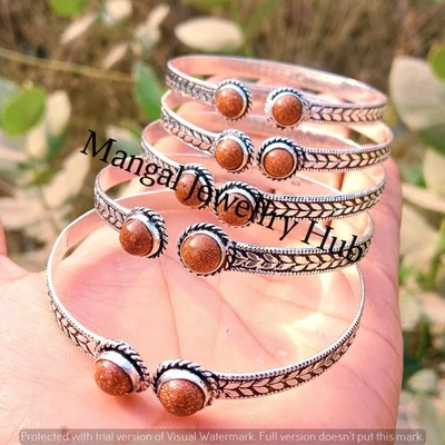 Оптовые ювелирные изделия браслеты с солнечными камнями серебро 925 пробы - Изображение 1 из 4