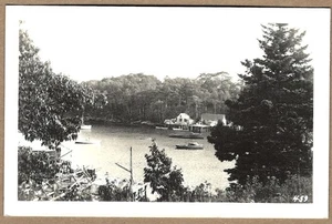 New Harbor, ME RPPC Harbor Scene - Lorimer E. Brackett #459 - Picture 1 of 2