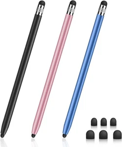 3 Stück Tablet Stift, Touchscreen Stift 2 in 1 Gummi Stylus Touch Pen, - Bild 1 von 7