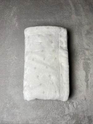 Manta de bebé blanca reversible plateada lunares círculos polar Sherpa felpa Lovey Foto 1 de 4