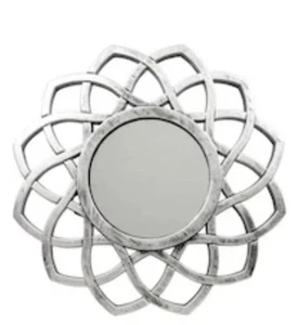 3qty Set- Sunburst Mirrors Silver - Grey 9.5x9.5 Gray Home Decor,Wall Decor, - Picture 1 of 11