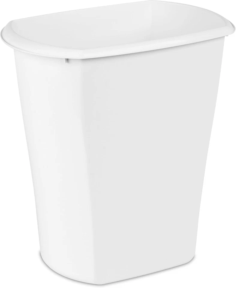Sterilite 5.5 Gallon Rectangular Wastebasket Open-Top Medium Sized Trash Can f